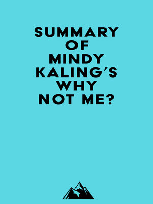 cover image of Summary of Mindy Kaling's Why Not Me?